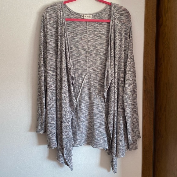 Knox Rose Knit Gray Handkerchief Cardigan Women’s Size XXL - Picture 1 of 10